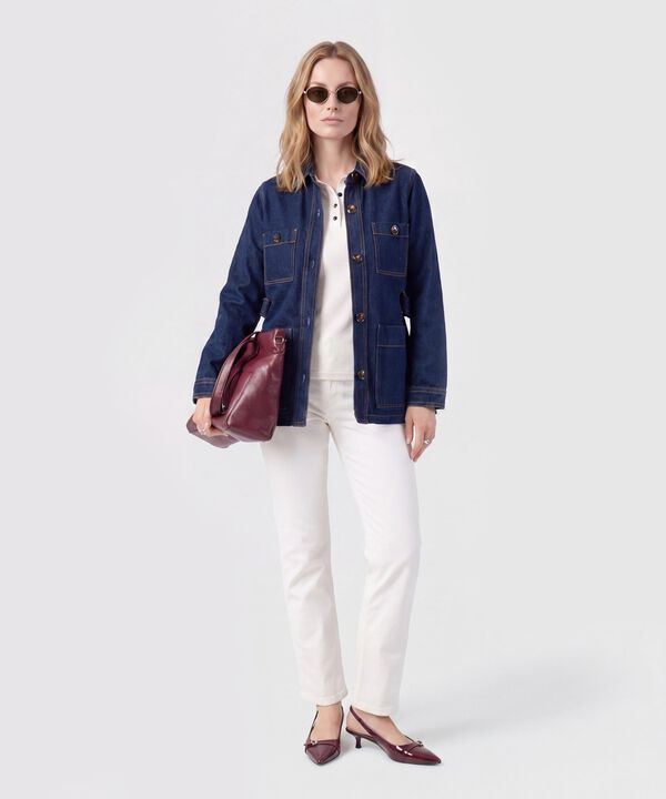 Jean Straight De Tiro Alto Para Mujer