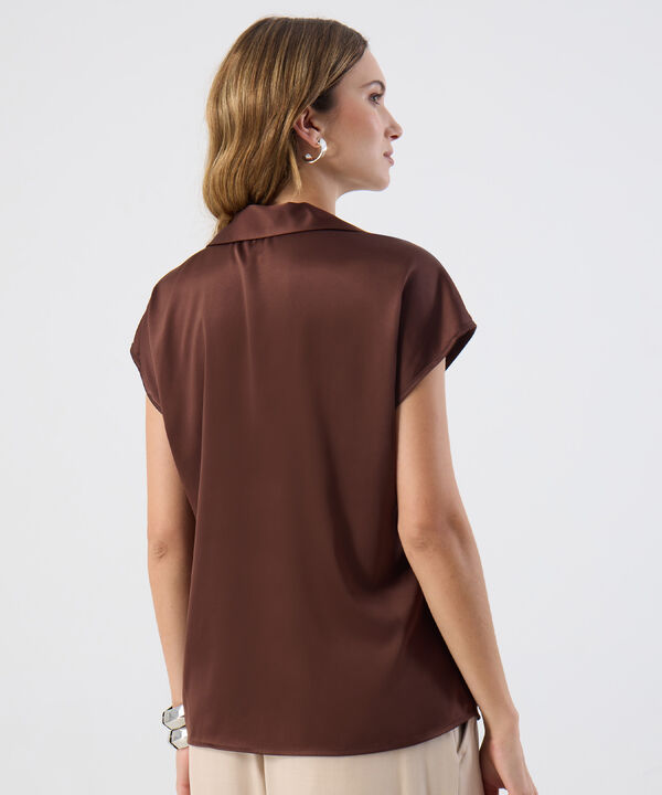 Blusa Casual De Manga Corta Para Mujer