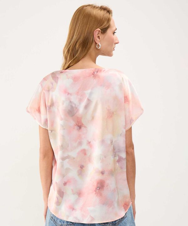 Blusa Estampada Escote en V