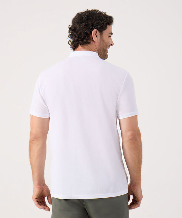 Polo Mao Unicolor Con Pestaña Unicolor  Sin Bolsillo Silueta Slim Fit