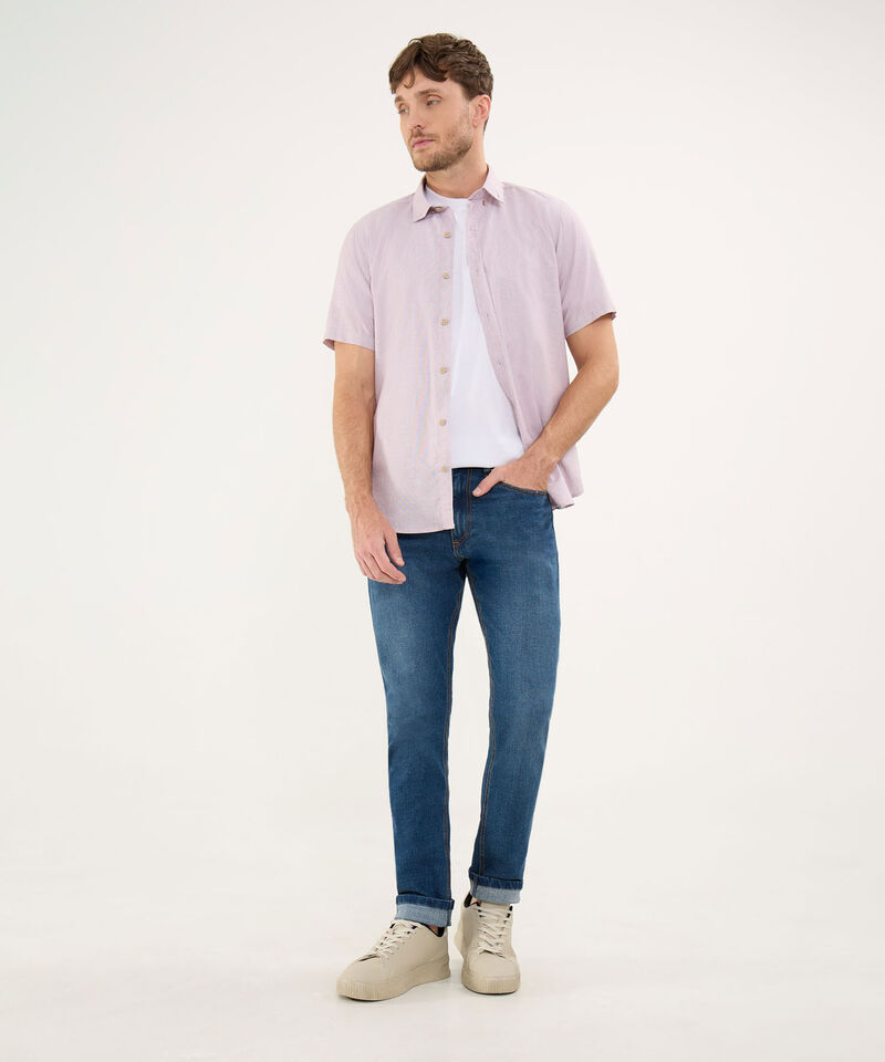 Camisa en Efecto Rústico