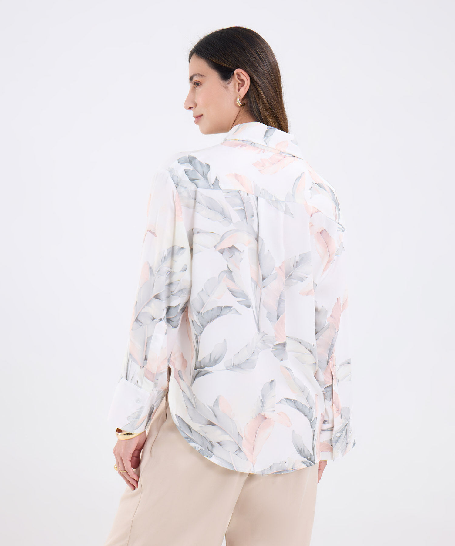 Camisa Estampada Manga Larga