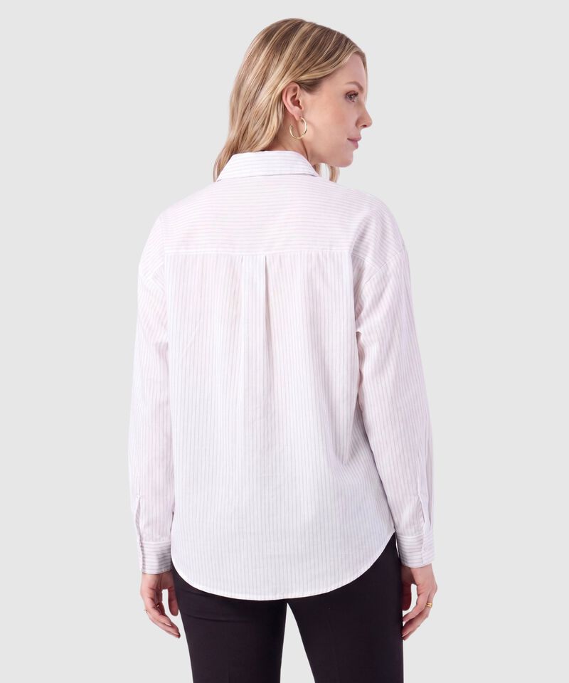 Camisa Manga Larga De Botones Mujer
