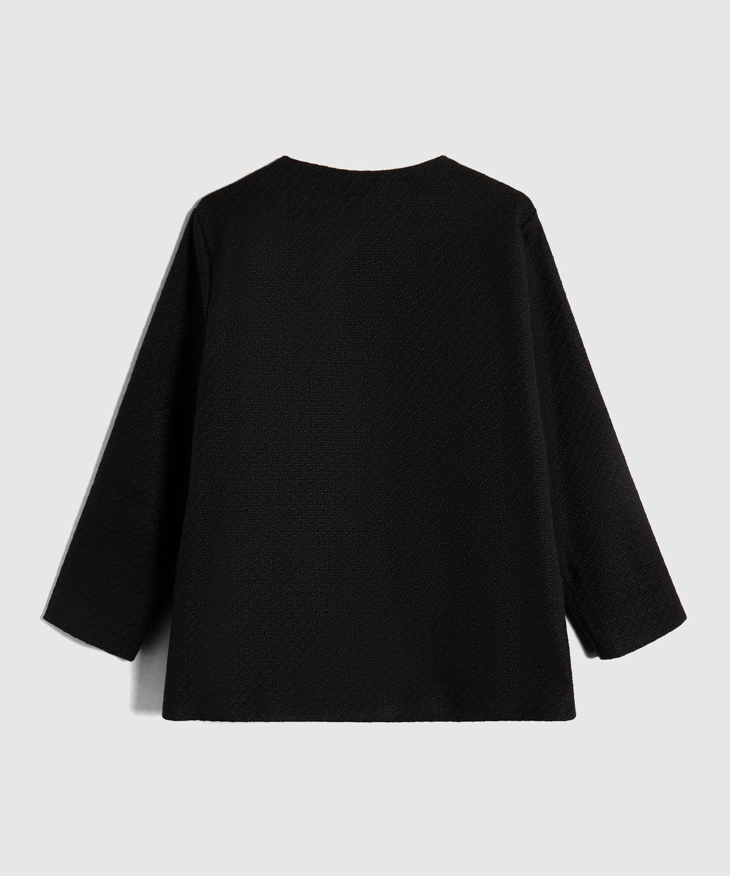 Chaqueta Unicolor Con Botones Para Mujer Curvy