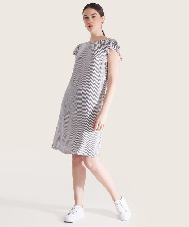 Vestido Manga Corta Estampado