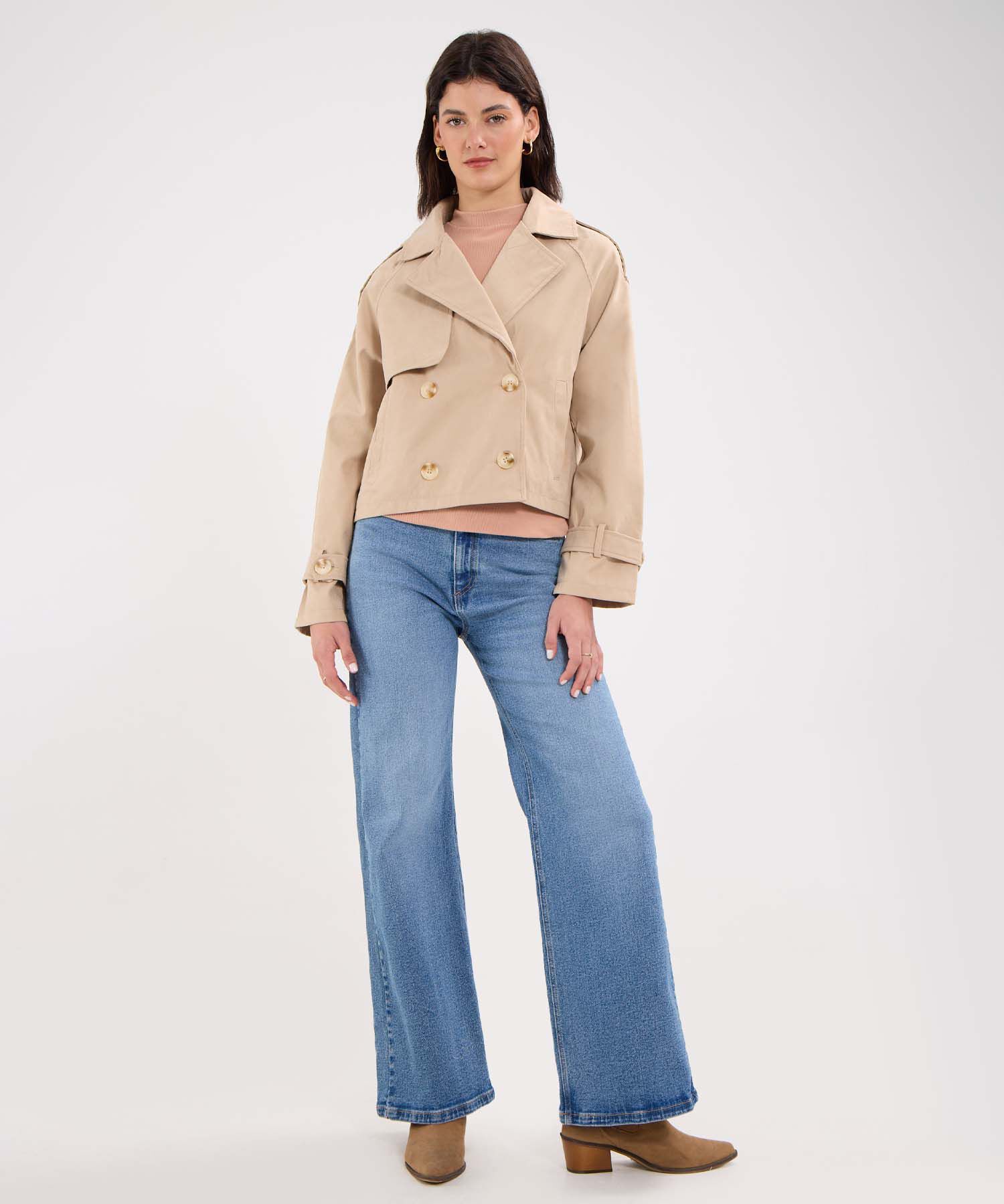 Chaqueta Trench Cruzada
