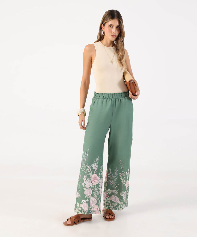 Pantal&oacute;n Fluido Con El&aacute;stico Para Mujer