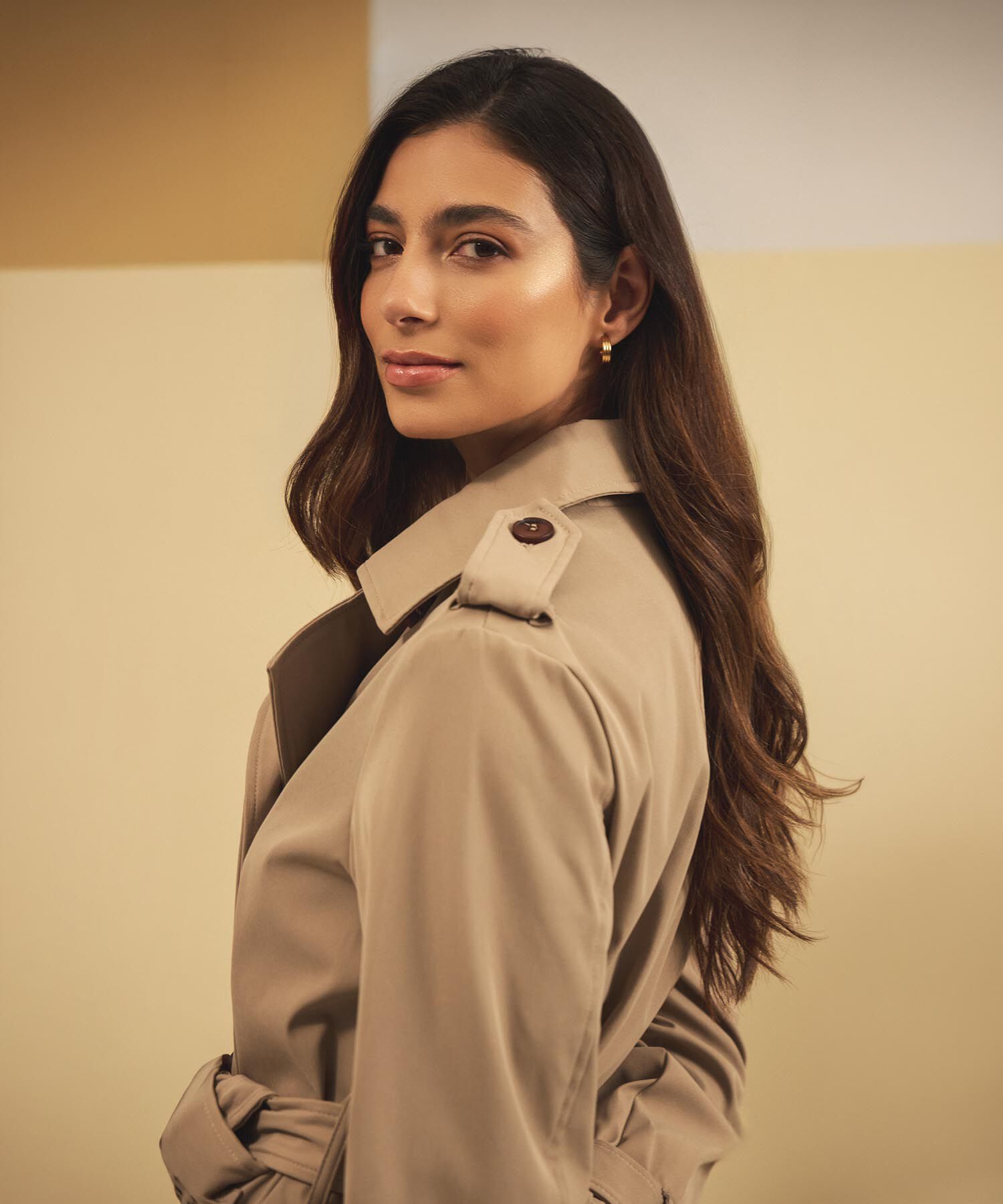 Chaqueta Trench Con Cintur&oacute;n Para Mujer