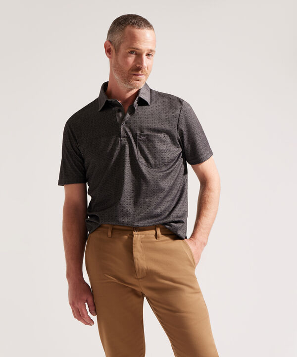 Polo Estampada con Bolsillo