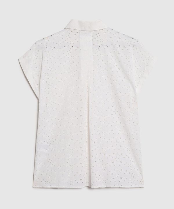Camisa Manga Corta Con Bordado Para Mujer image number null