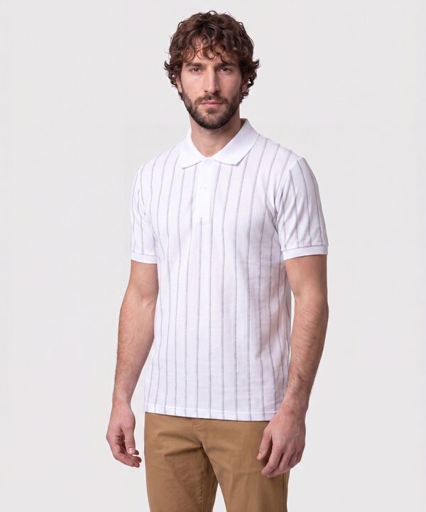 Polo Con Relieve Vertical Para Hombre