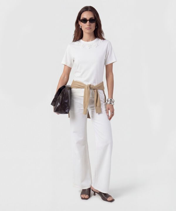 Jeans Wide Leg Tiro Alto Mujer