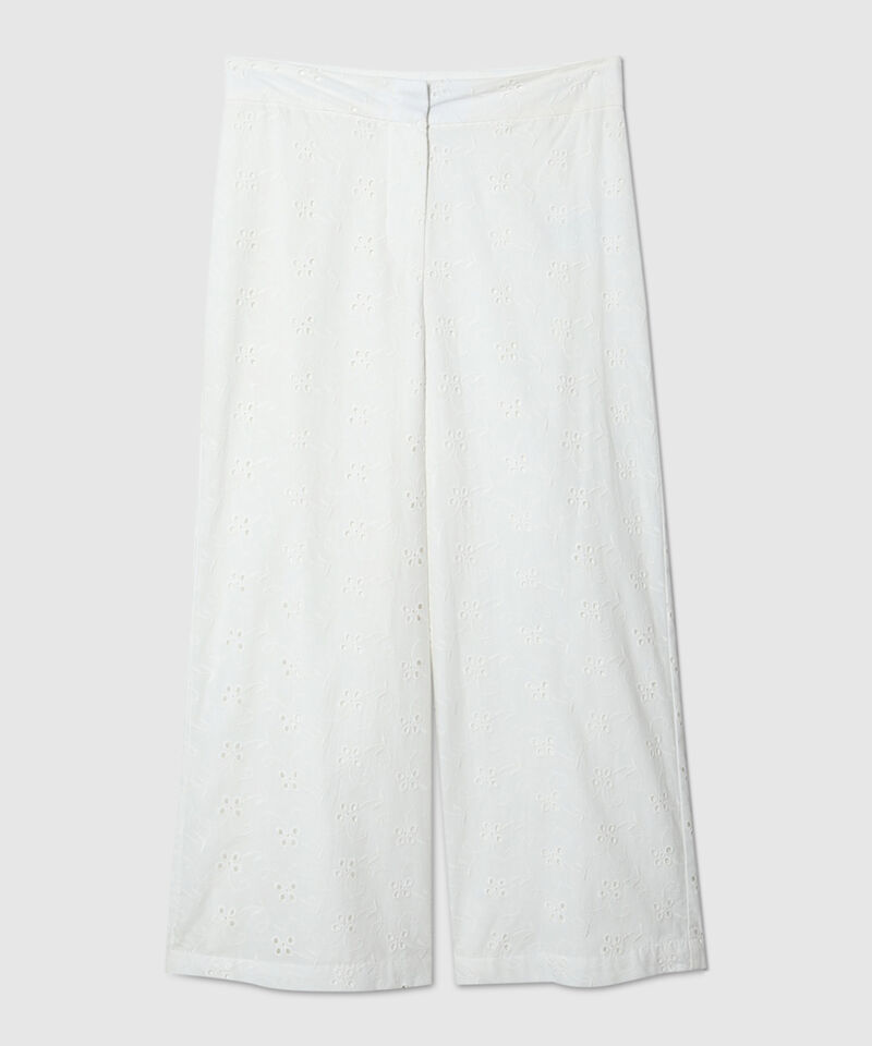 Pantalón Unicolor En Ojalillo