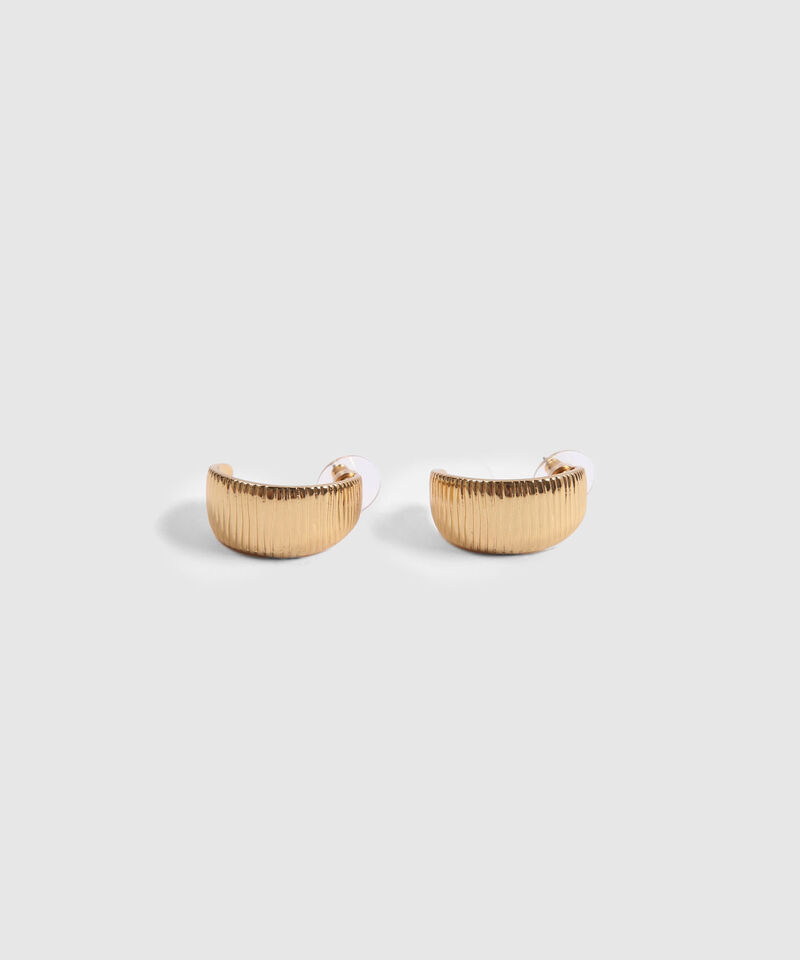 Aretes Dorados Forma de Arco