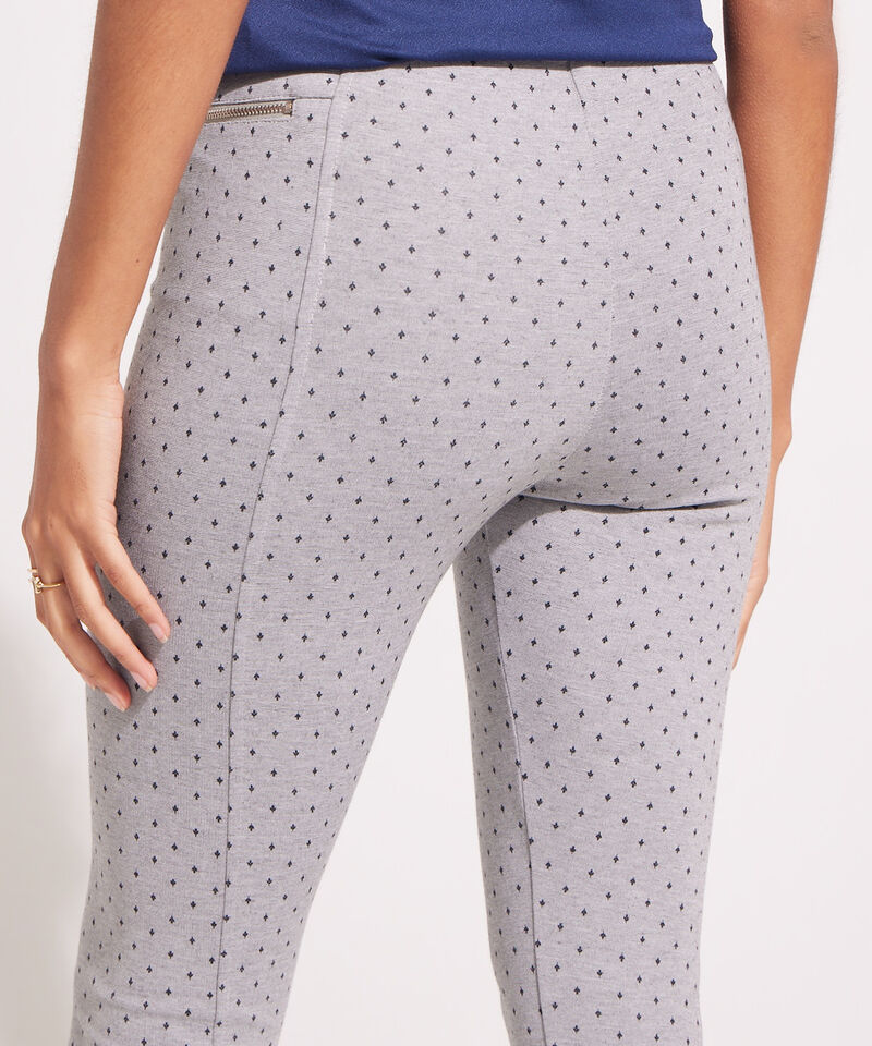 Leggings Estampado Con Cremalleras Decorativas