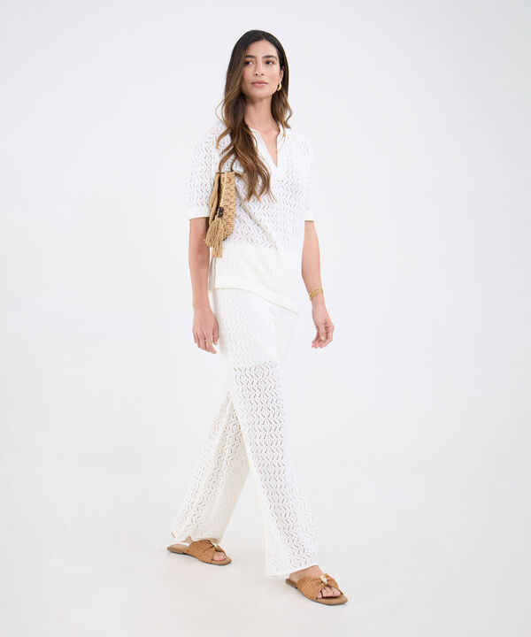 Pantalon Texturizado Unicolor image number null