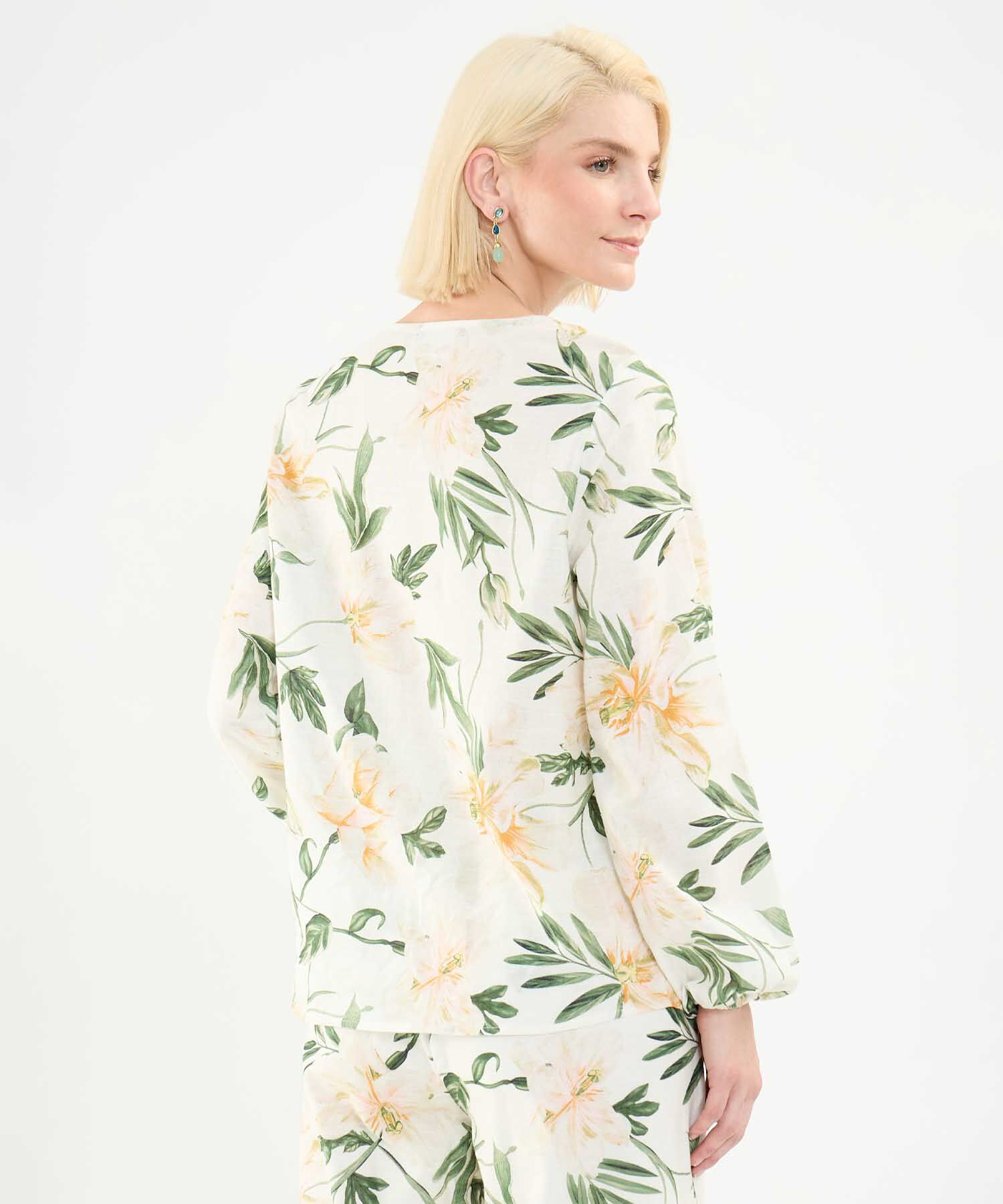 Blusa Manga Larga Estampada