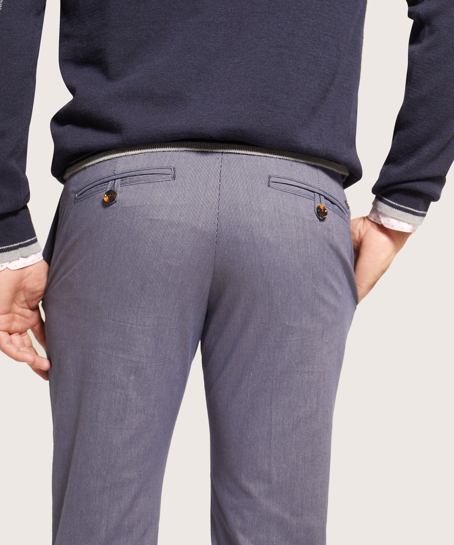 Pantalón Chino Preteñido Rayas