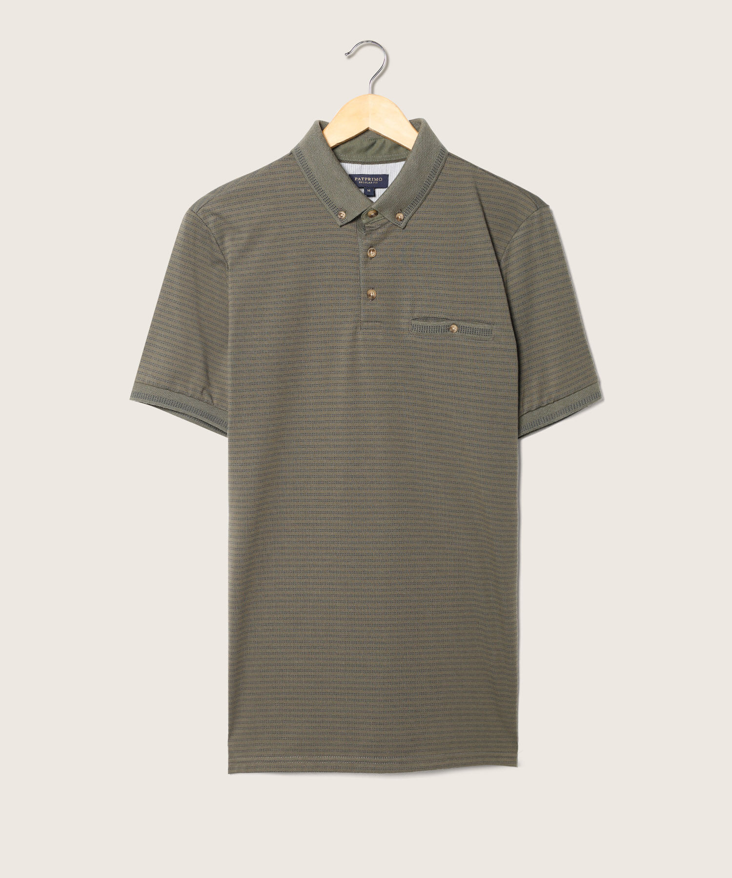 Polo Cuello Tejido Con Pechera Tejida