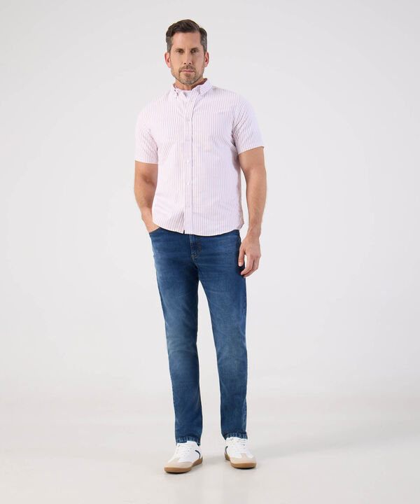 Camisa De Manga Corta De Rayas Para Hombre image number null