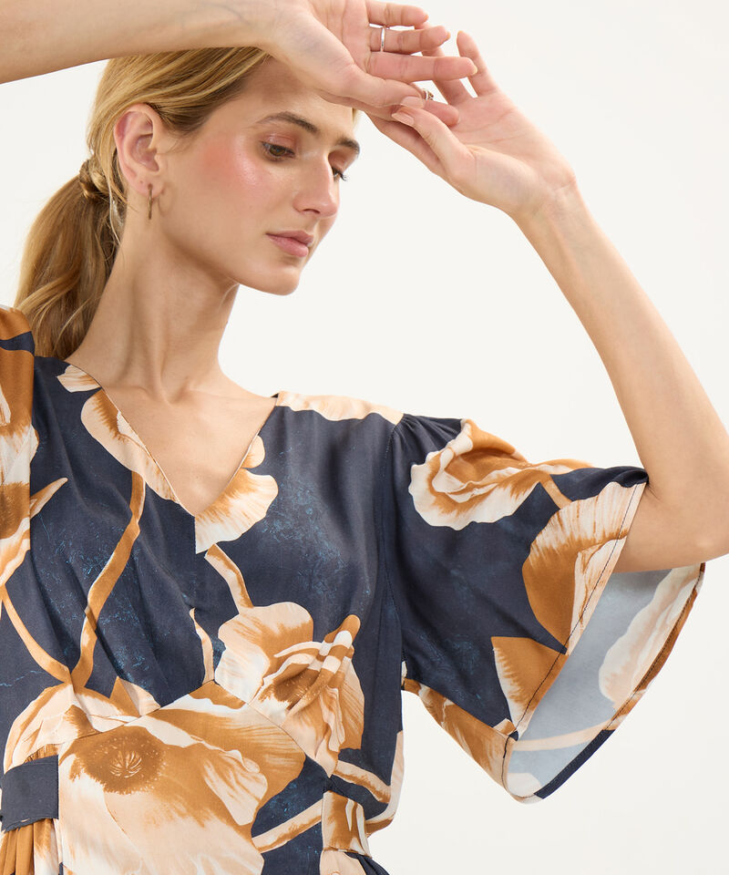 Vestido Estampado Escote en V