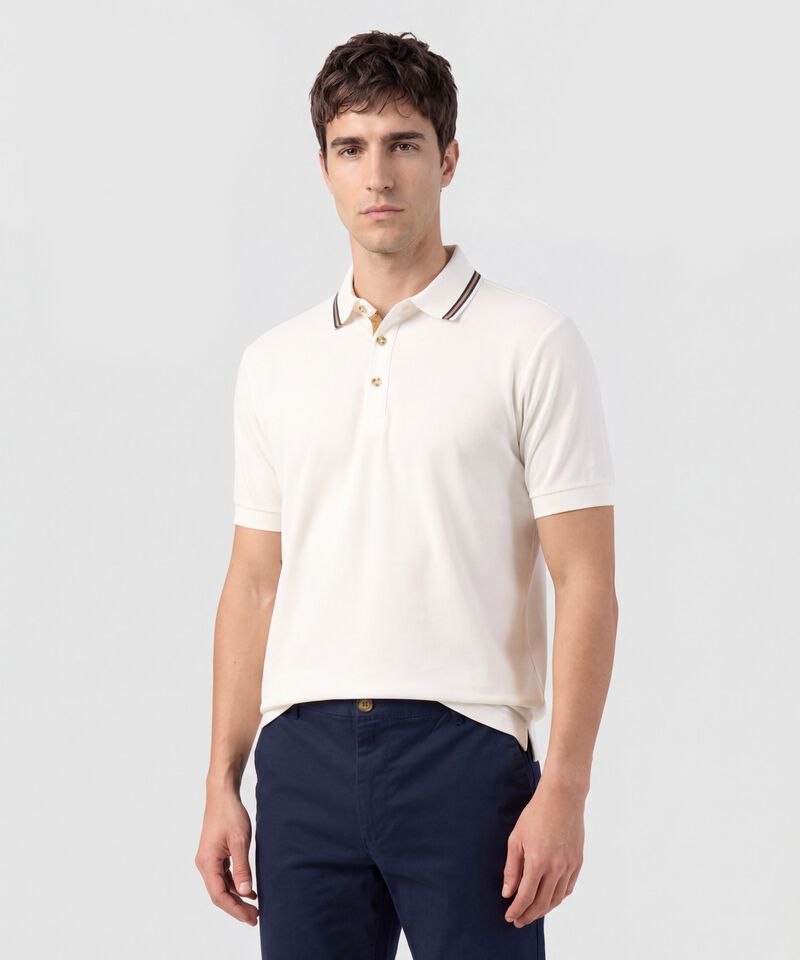 Polo Con Pechera En Contraste Para Hombre
