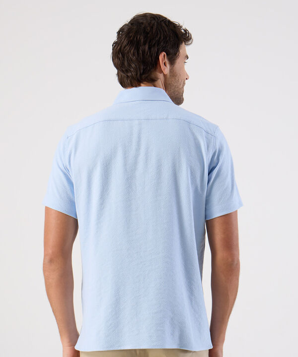 Camisa Casual De Textura Para Hombre