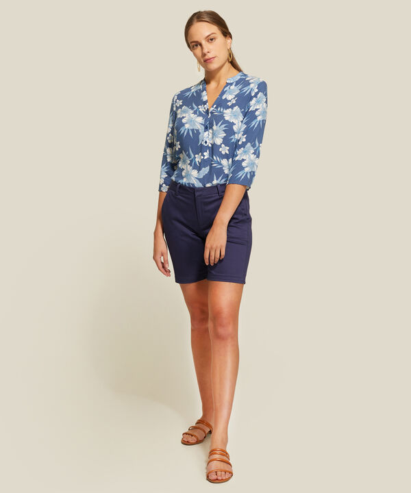 Blusa Fluida Con Cuello Neru Para Mujer