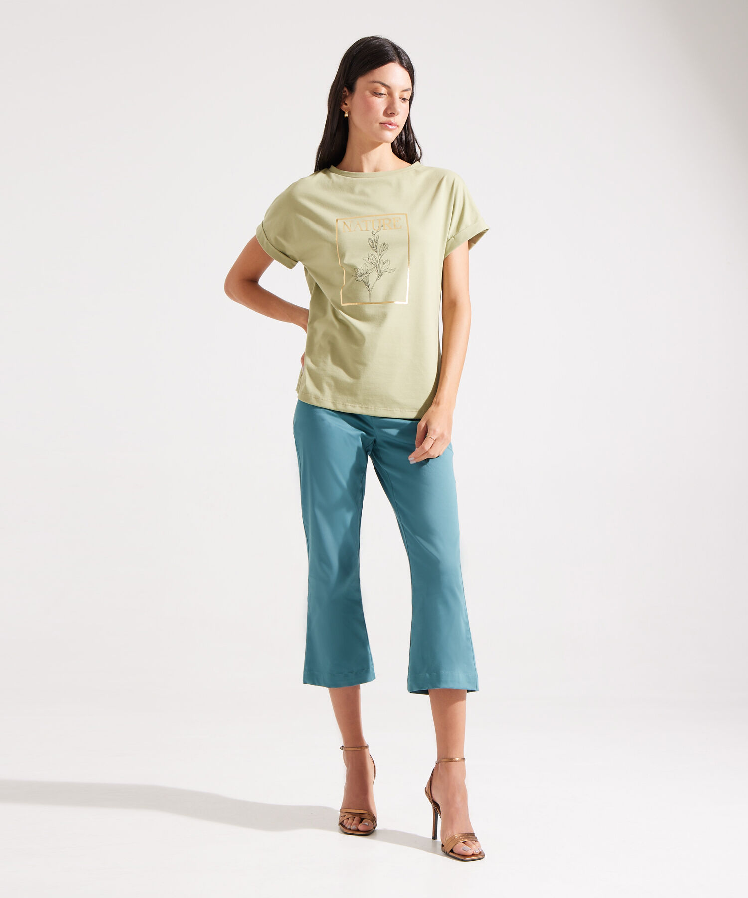 Camiseta Estampada con Guardapolvos