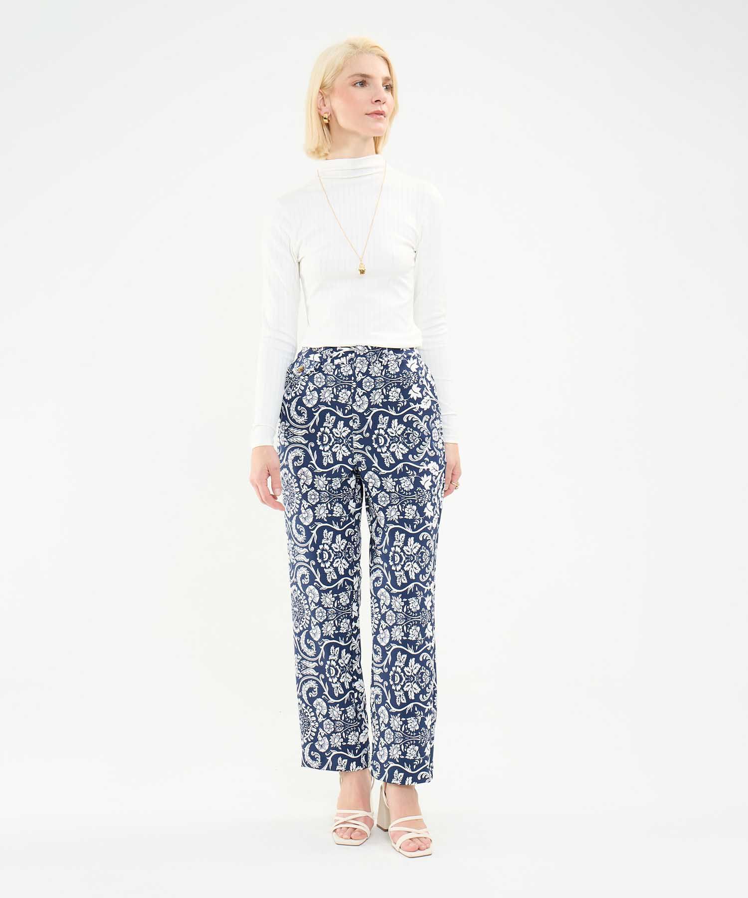 Pantalón Estampado Botánico