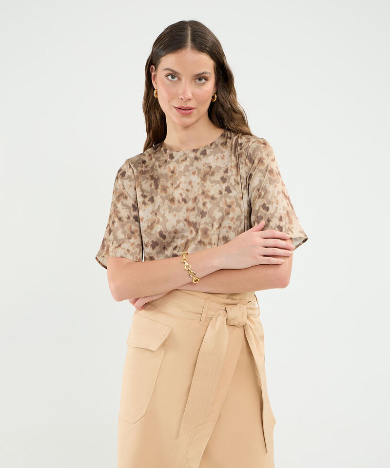 Blusa Manga Corta Para Mujer