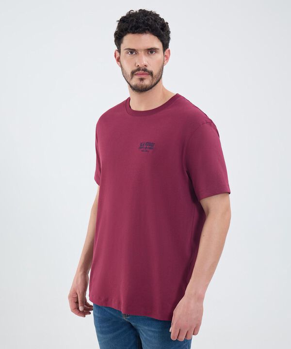 Camiseta Con Bordado Cuello Redondo image number null