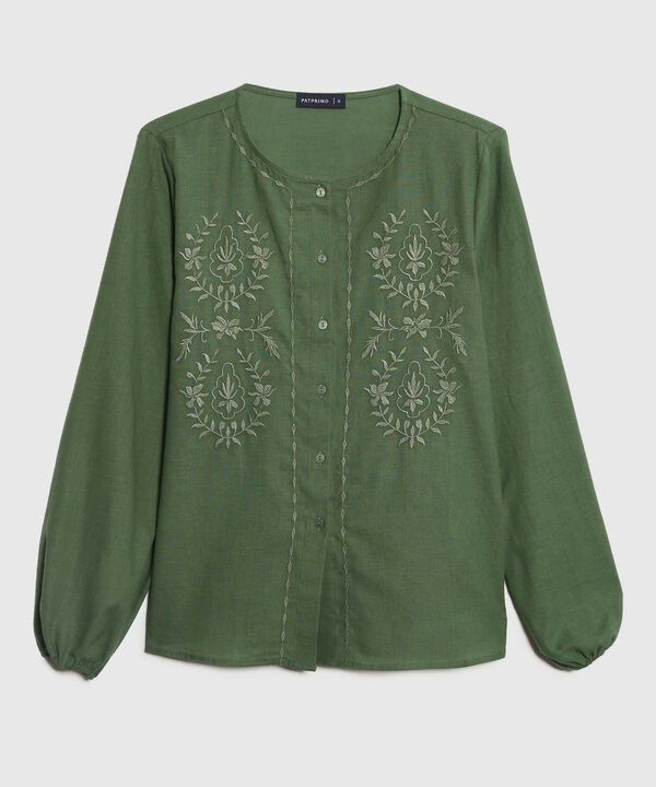 Blusa Bordado Botánico