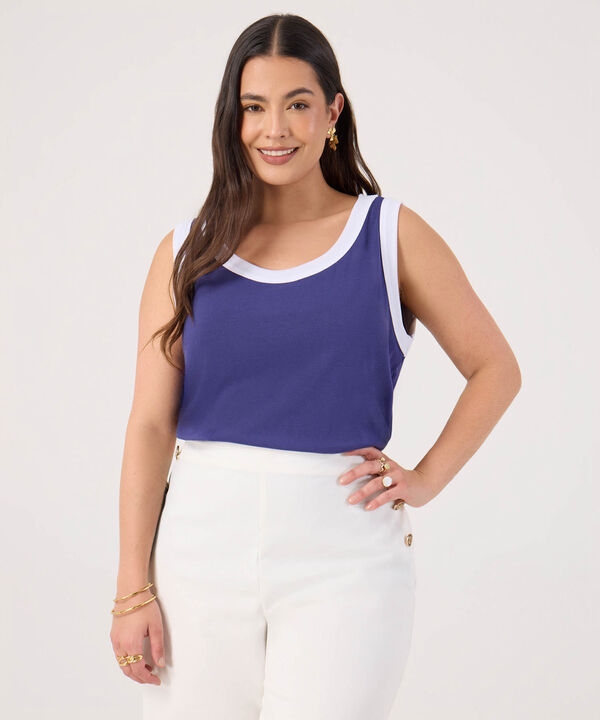 Camiseta Para Mujer Curvy Manga Sisa image number null