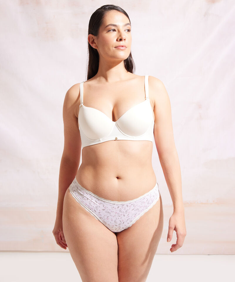 Panty Estampado Microfibra Posterior En Encaje