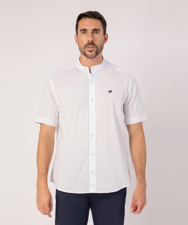 Camisa Cuello Mao Con Microdiseño  image number null