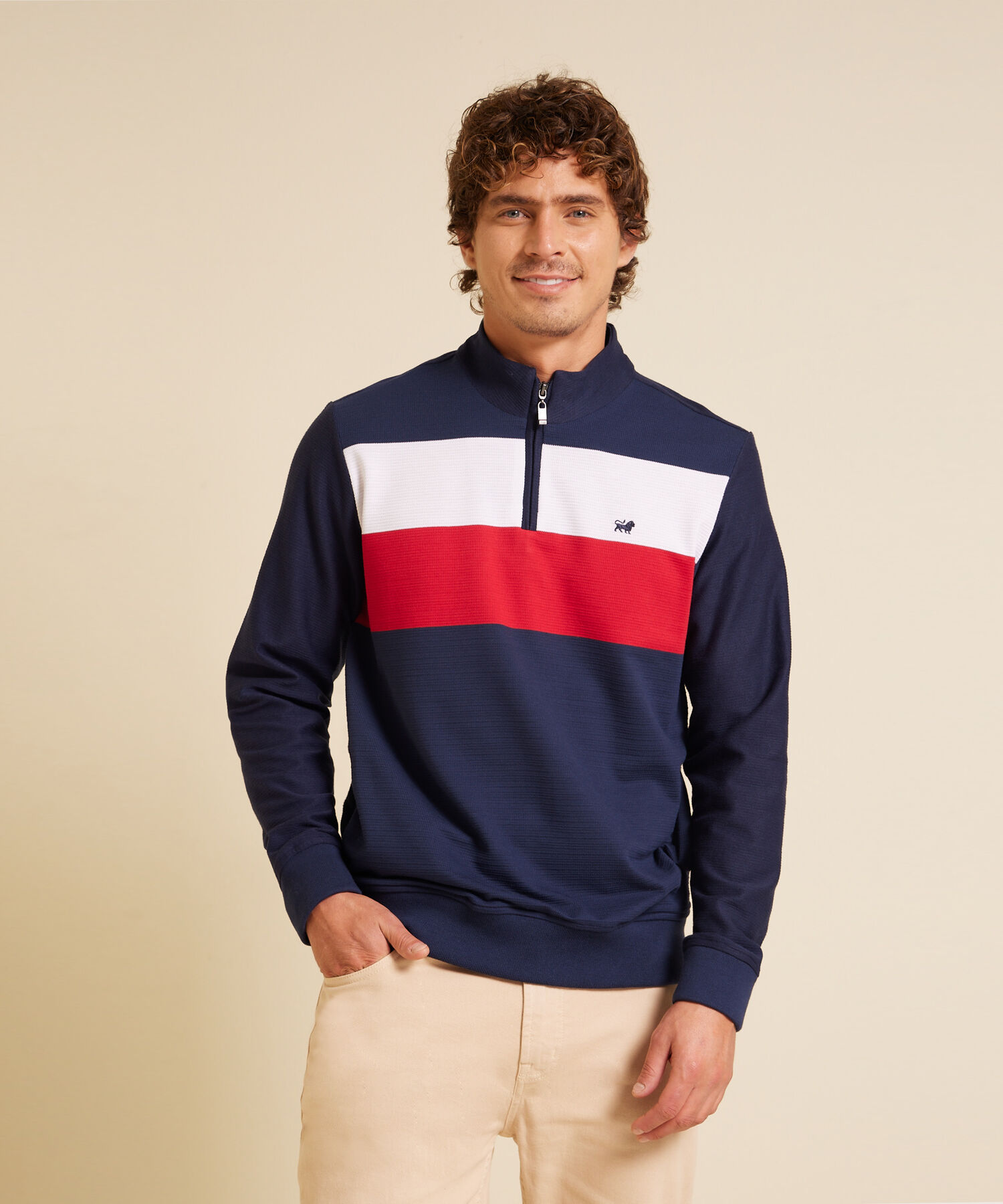 Buzo Cuello Alto Preteñido