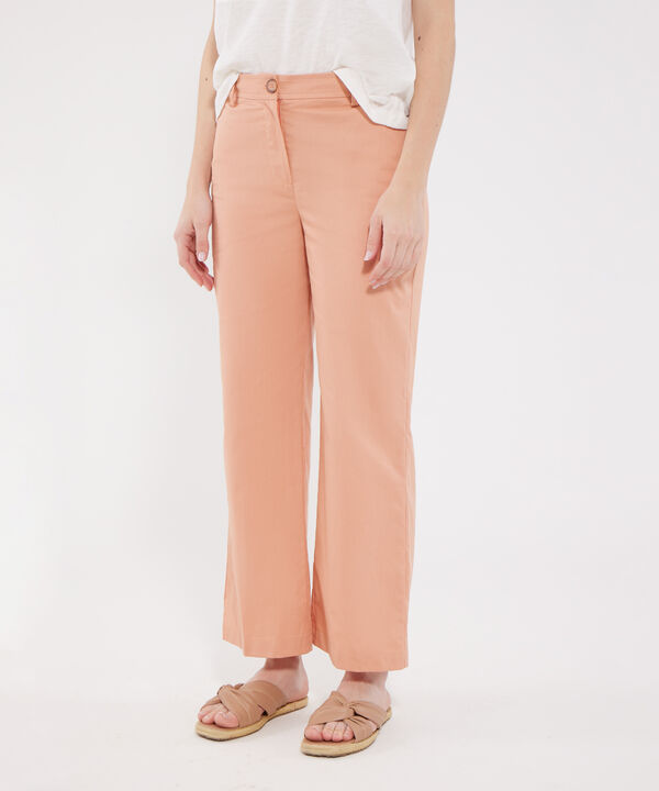 Pantal&oacute;n Moda Unicolor Con Bolsillos Diagonales image number null