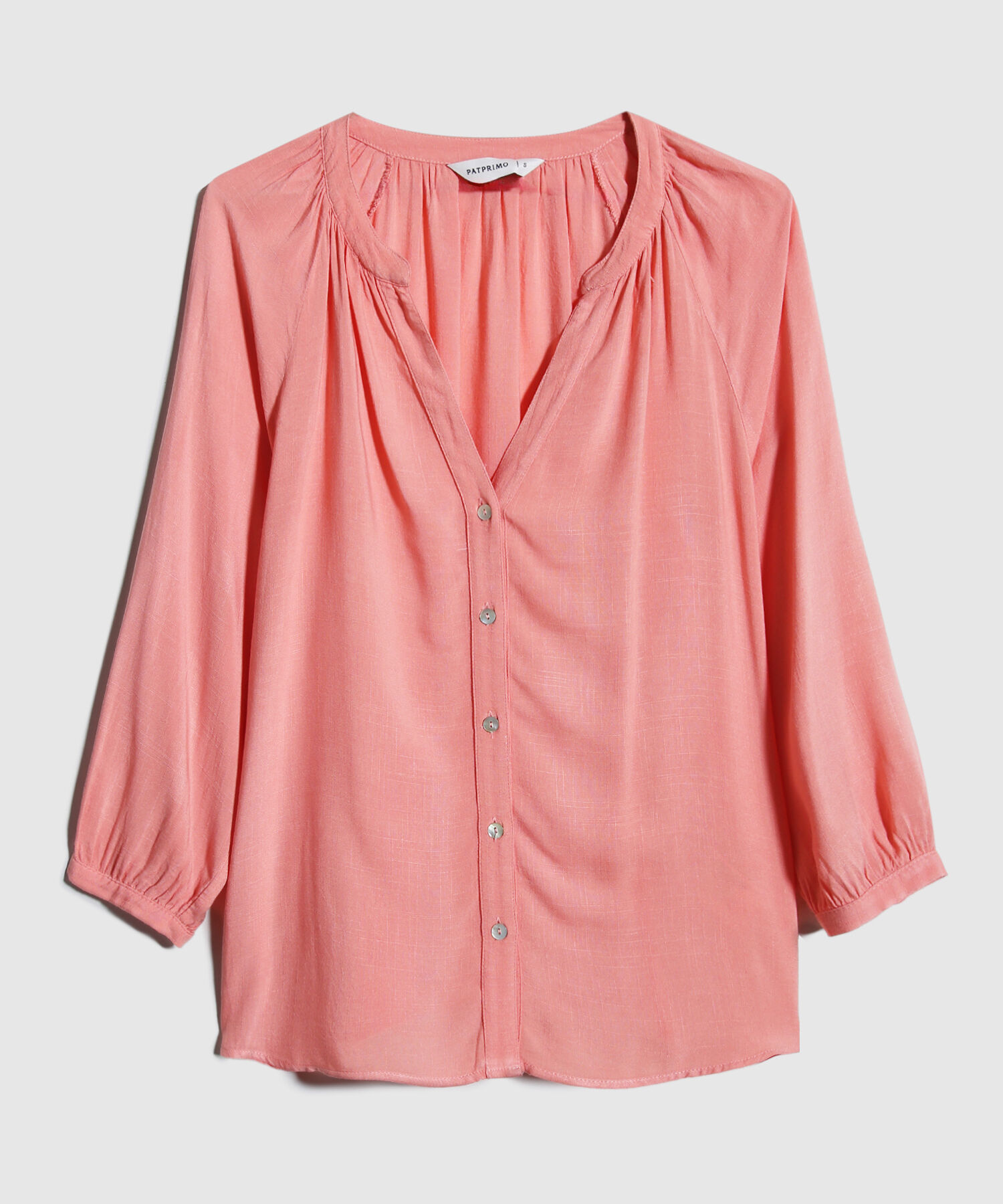 Blusa Manga Tres Cuartos Cuello Neru Unicolor
