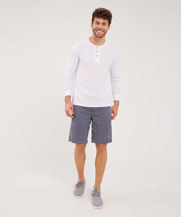 Bermuda Cintura Elástica Estampada Rayas
