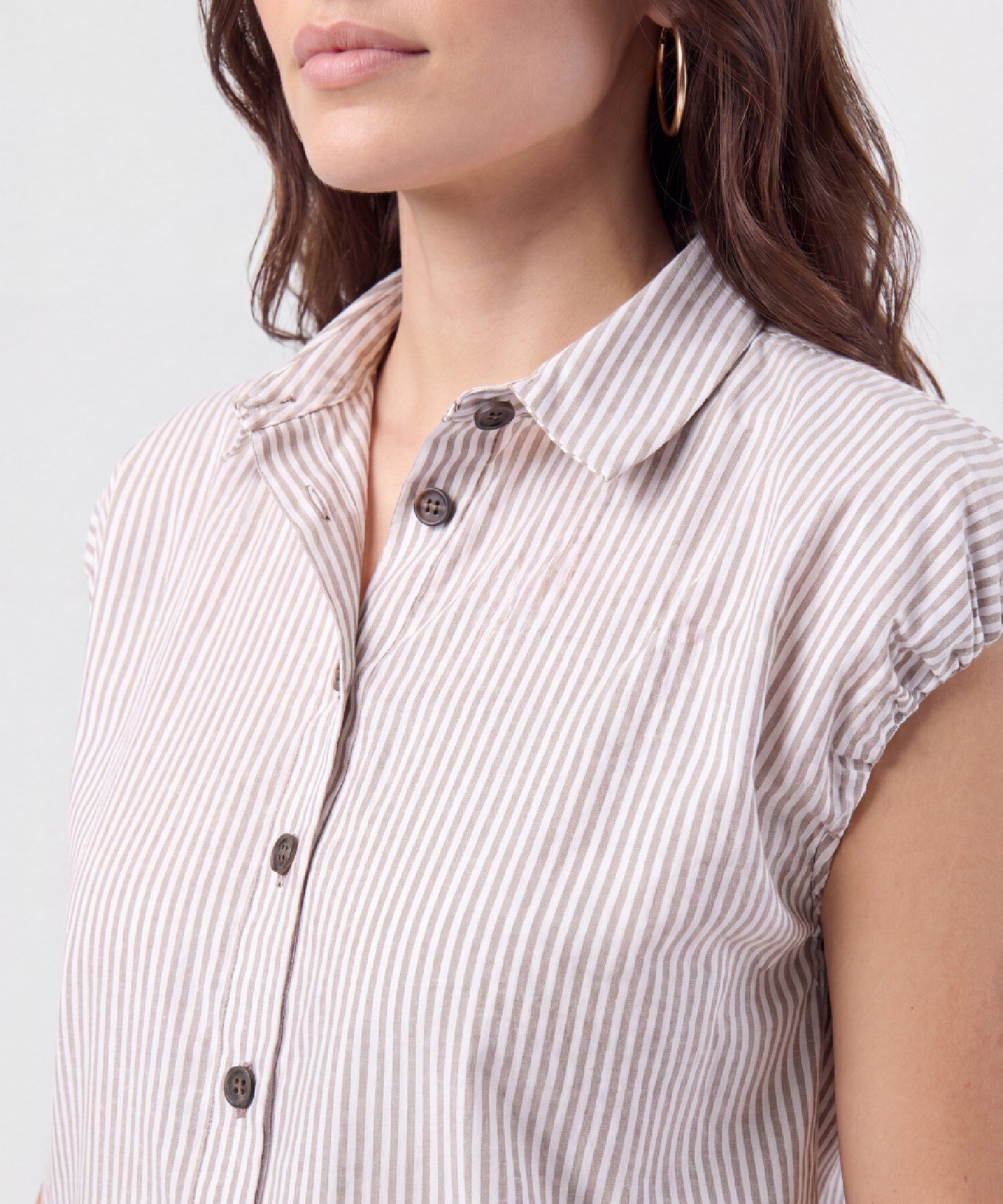 Camisa Sisa Manga Bombacha Mujer