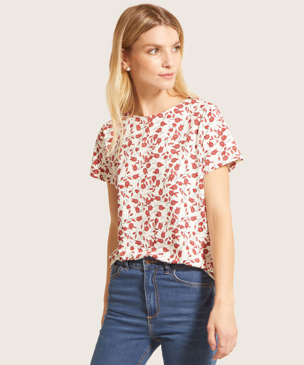 Camiseta Manga Corta Cuello Redondo Estampada