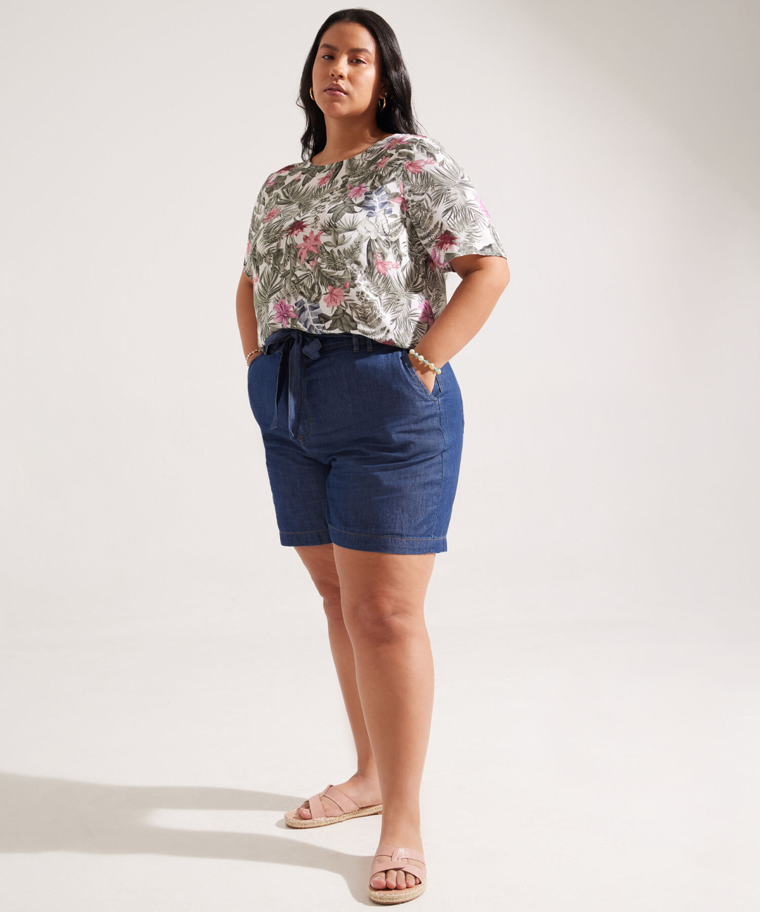Blusa Manga Corta Estampada