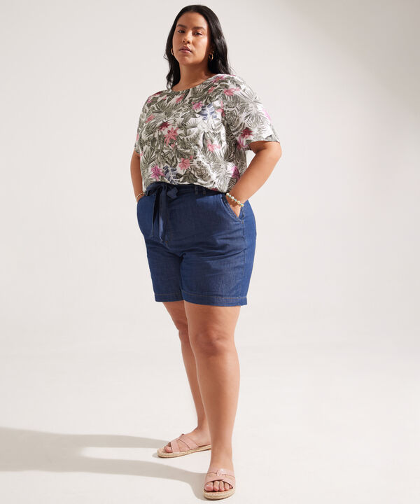 Blusa Manga Corta Estampada