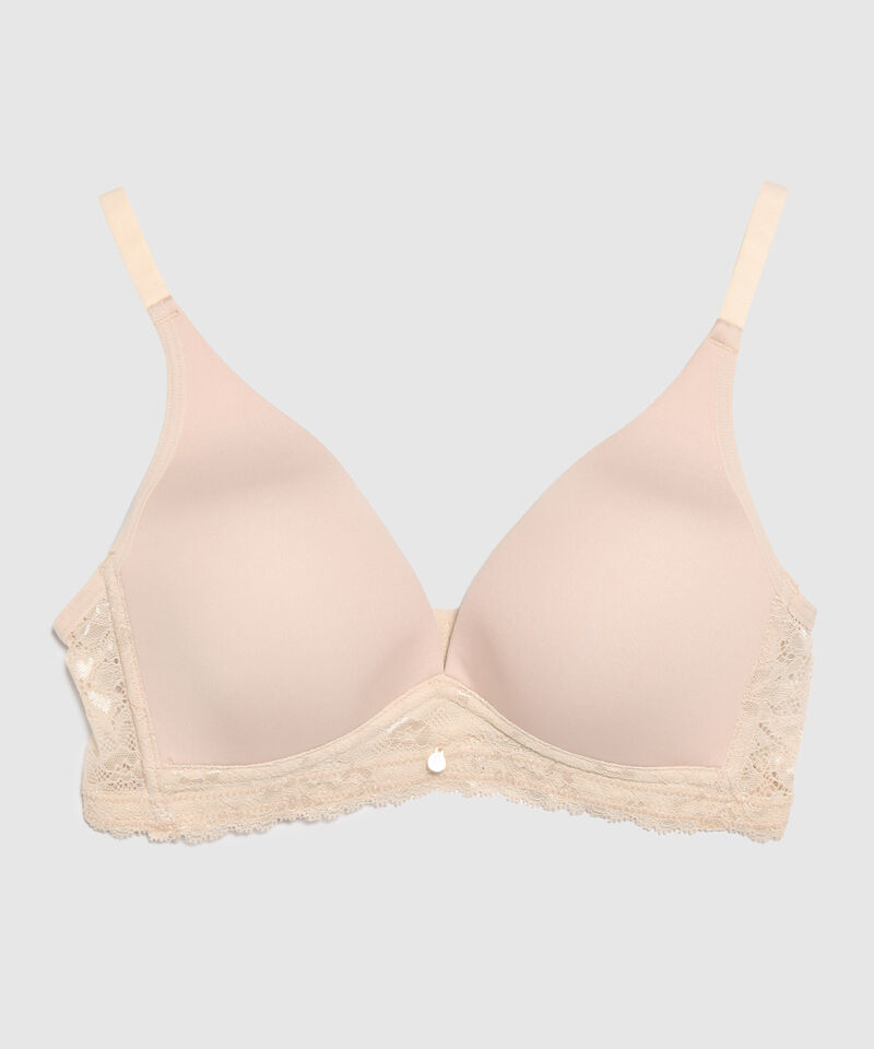 Brasier Con Copa Triangular Con Encaje En Base