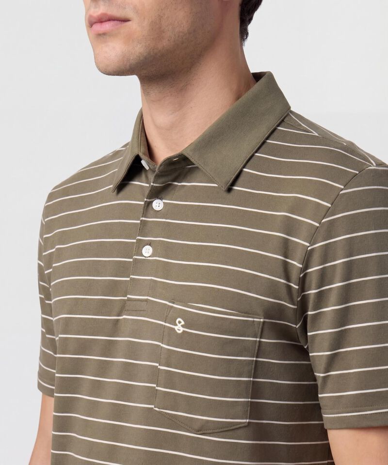 Polo Con Bolsillo Frontal Para Hombre