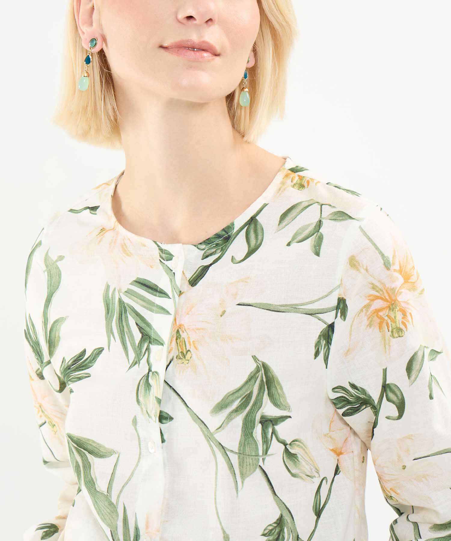 Blusa Manga Larga Estampada