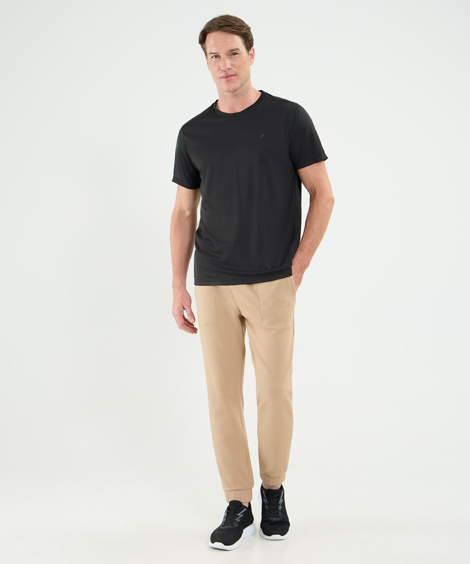 Camiseta Manga Corta Texturizada Con Cuello Redondo Para Hombre