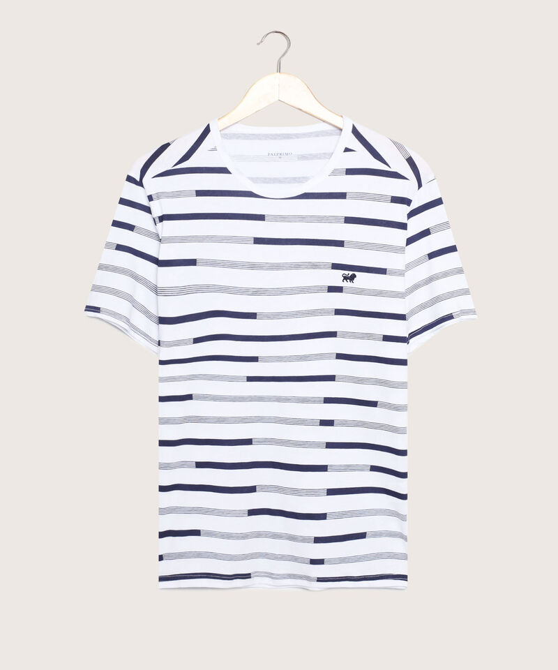 Camiseta Estampada Manga Corta Con Cuello Redondo En Rib
