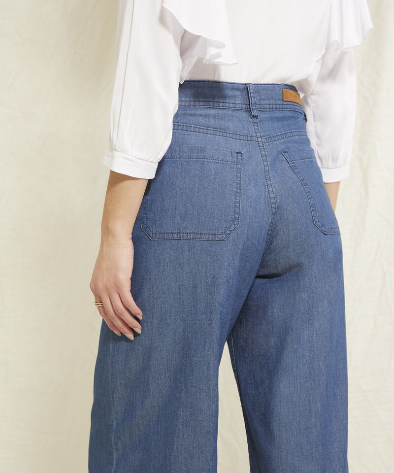 Jean Tipo Fluido Wide Leg 